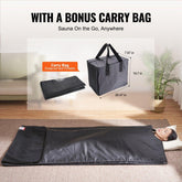 Sauna Blanket for Detoxification, Portable Far Infrared Sauna for Home, PU Sauna Bag w/  Therapy Stones & Carbon Fiber Heating, 1-6 Level Adjustable Temp 95-185℉, 1-60 Minutes Timer, 75 x 35in
